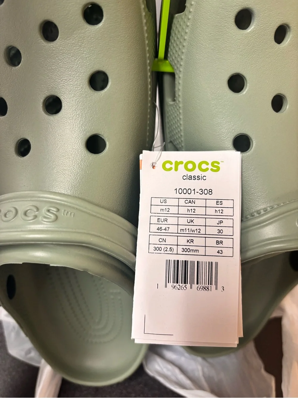Brand new Unisex Crocs Classic Waterproof Marble Clog Shoes Size: m12